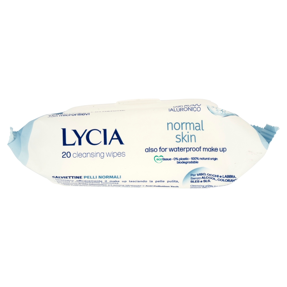 Lycia salviettine struccanti pelli normali con Acido Ialuronico 20 pz